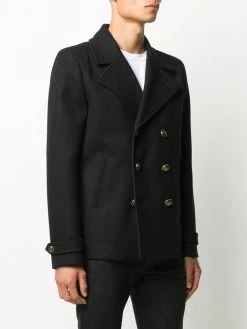 Saint Laurent double-breasted short peacoat