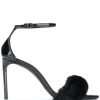 Saint Laurent fabric-detail ankle strap sandals