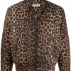 Saint Laurent leopard-print bomber jacket