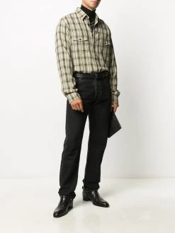 Saint Laurent plaid long-sleeve shirt