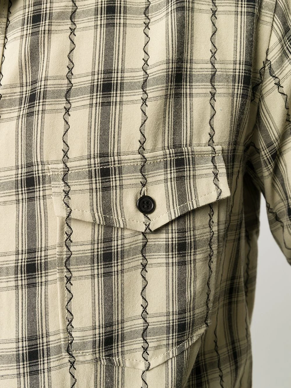 Saint Laurent plaid long-sleeve shirt