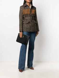 Saint Laurent leopard print tasselled jacket