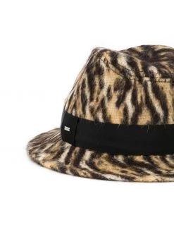 Saint Laurent ocelot-print fedora hat