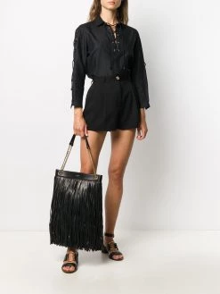 Saint Laurent fringed leather shoulder bag