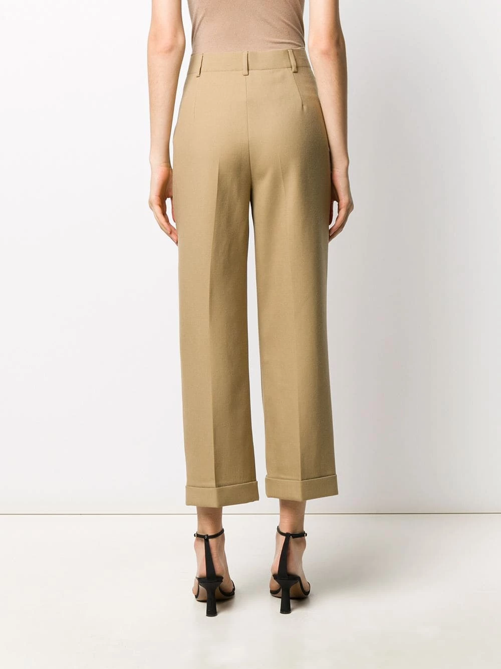 Saint Laurent cropped high-waisted trousers