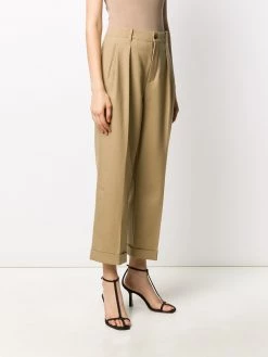 Saint Laurent cropped high-waisted trousers