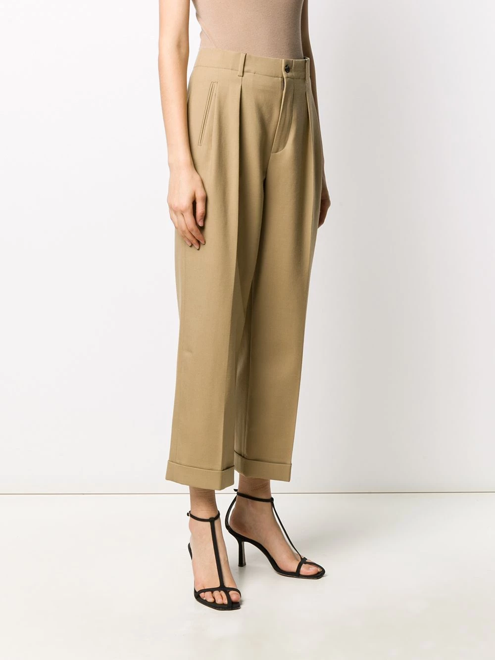 Saint Laurent cropped high-waisted trousers