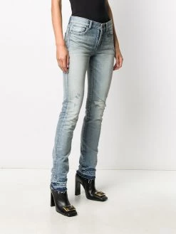 Saint Laurent ripped-detail slim-fit jeans