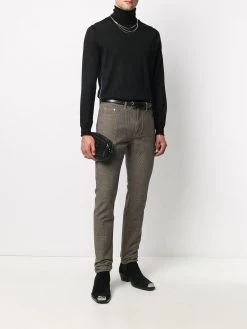 Saint Laurent micro check skinny trousers