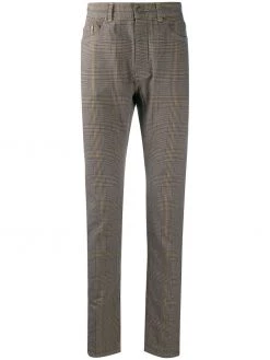 Saint Laurent micro check skinny trousers