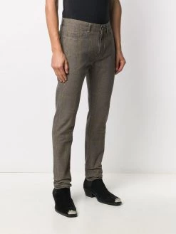 Saint Laurent micro check skinny trousers