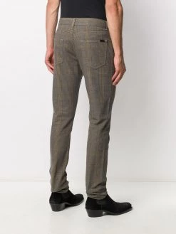 Saint Laurent micro check skinny trousers