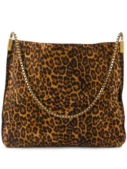 Saint Laurent medium Suzanne leopard print tote bag