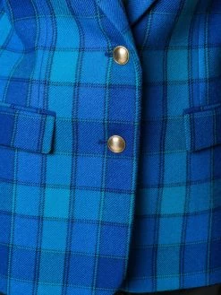 Saint Laurent check-pattern single-breasted blazer