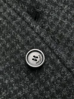 Saint Laurent shearling-collar check wool coat