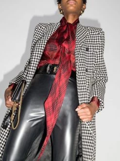 Saint Laurent semi-sheer bow-detail silk blouse