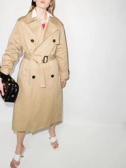 Saint Laurent double-breasted belted trench coat