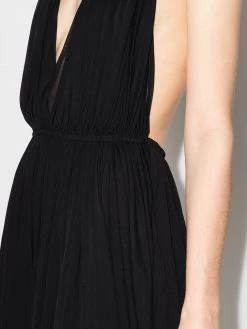 Saint Laurent halterneck pleated mini dress