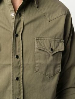 Saint Laurent Western-inspired press-stud shirt