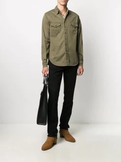 Saint Laurent Western-inspired press-stud shirt
