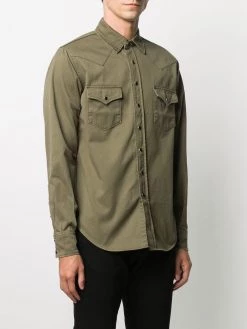 Saint Laurent Western-inspired press-stud shirt