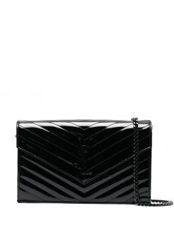 Saint Laurent monogram quilted wallet-on-chain