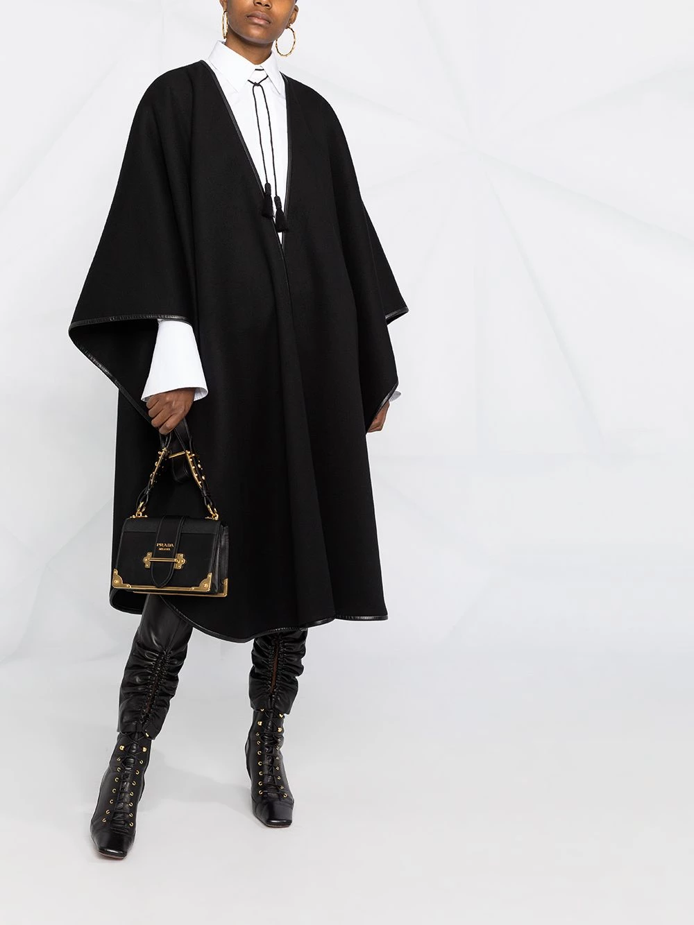 Saint Laurent oversized poncho cape coat