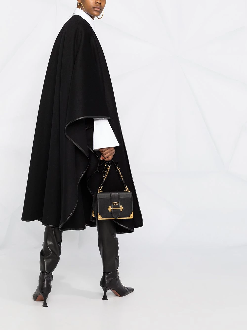 Saint Laurent oversized poncho cape coat