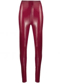 Saint Laurent high-waisted glossy leggings