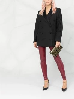 Saint Laurent high-waisted glossy leggings