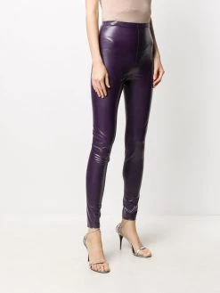 Saint Laurent high-waisted latex leggings
