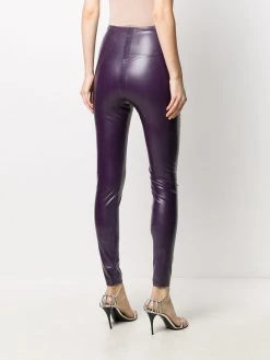 Saint Laurent high-waisted latex leggings