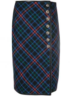 Saint Laurent knee-length tartan skirt