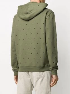 Saint Laurent punch-hole detail logo-print jumper