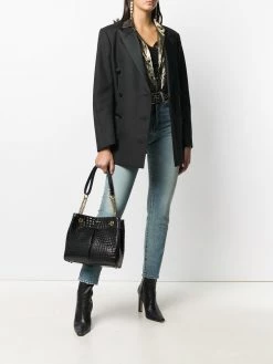 Saint Laurent Claude crocodile-effect tote bag