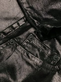 Saint Laurent high-waisted leather effect trousers