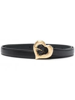 Saint Laurent heart-buckle leather belt