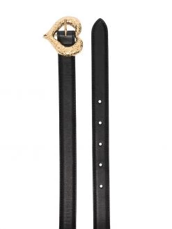 Saint Laurent heart-buckle leather belt