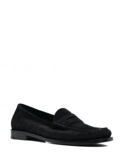 Saint Laurent suede penny loafers