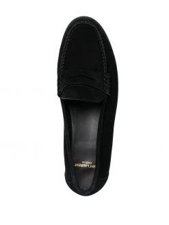 Saint Laurent suede penny loafers