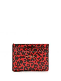 Saint Laurent leopard-print cardholder