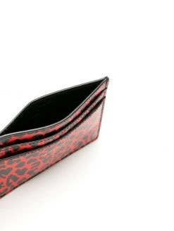 Saint Laurent leopard-print cardholder