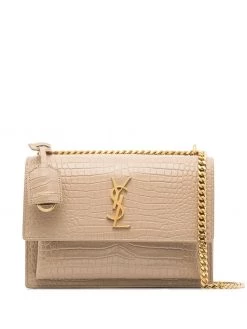 Saint Laurent Sunset medium crocodile embossed bag