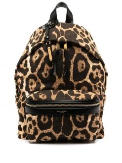 Saint Laurent leopard-print backpack