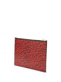 Saint Laurent leopard-print clutch bag