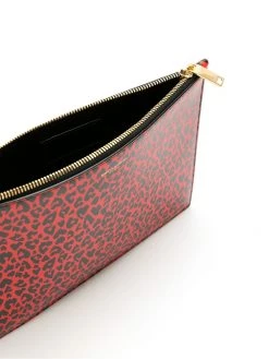 Saint Laurent leopard-print clutch bag