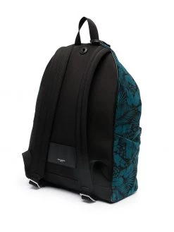 Saint Laurent City Tropical-print backpack