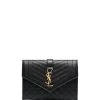Saint Laurent pebbled envelope cardholder