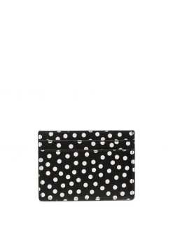 Saint Laurent polka dot logo cardholder