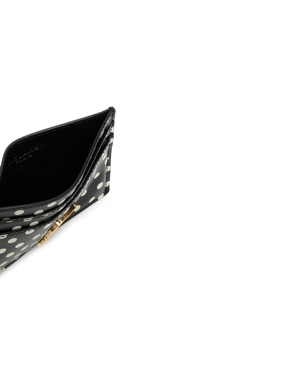 Saint Laurent polka dot logo cardholder